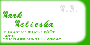 mark melicska business card